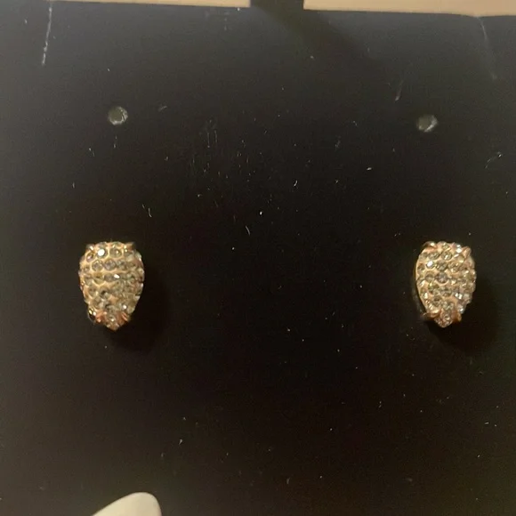 Swarovski Rose Gold crystal oval studs - Picture 3 of 6